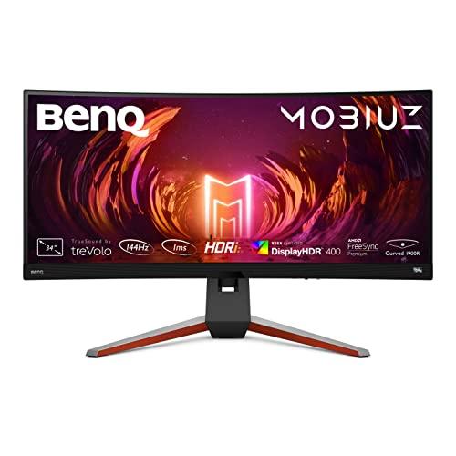49% DESCUENTO BenQ MOBIUZ EX3415R Monitor Curvo Gaming (34 pulgadas, IPS, Ultrawide, 2K, 144 Hz, 1ms, HDR 400, FreeSync Premium Pro, control remoto)