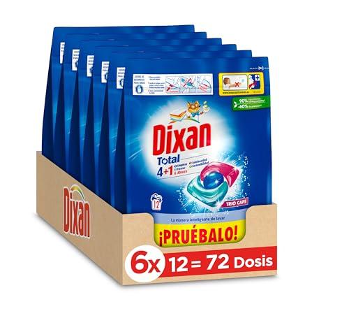 Dixan Total 4+1 Detergente en Cápsulas (Pack de 6) Jabón para la Ropa