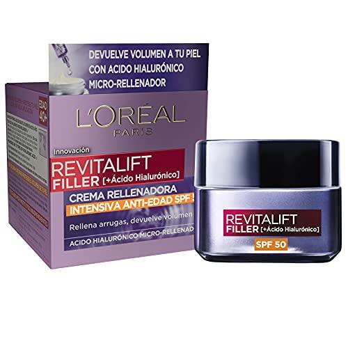 39% DESCUENTO L’Oreal Paris Dermo Expertise Crema rellenadora intensiva con Ácido Hialurónico y SPF 50, Protegiendo de los rayos UVB y UVA, 50 ml (Paquete de 1)