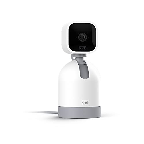 40% DESCUENTO Blink Mini Pan Tilt Cámara | Cámara de seguridad inteligente orientable, interior, con enchufe, audio bidireccional, vídeo HD y detección de movimiento, compatible con Alexa (blanca)