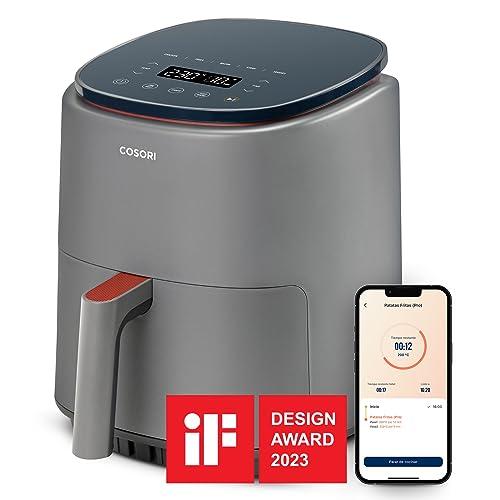 50% DESCUENTO COSORI Freidora de Aire Inteligente 75 230℃, Air Fryer con 7 Programas, Pantalla Táctil Digital, 30 Recetas de APP, Freidora sin Aceite 3,8L Apta para Lavavajillas, Amazon Exclusive, 1500W