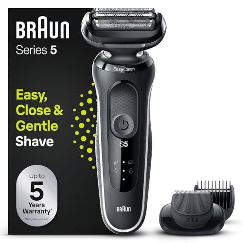 51% DESCUENTO Braun Series 5 Afeitadora Eléctrica Hombre, Máquina de Afeitar Barba con EasyClick, EasyClean, Uso En Seco Y En Mojado, Recargable, Inalámbrica, 51 W1500s, Blanco
