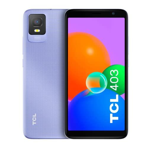 36% DESCUENTO TCL 403 Smartphone de 6″ (2GB 32GB Ampliable MicroSD, Dual SIM, Cámaras 8MP+5MP, Batería 3000mAh, Android 12 Go Ed.) Malva