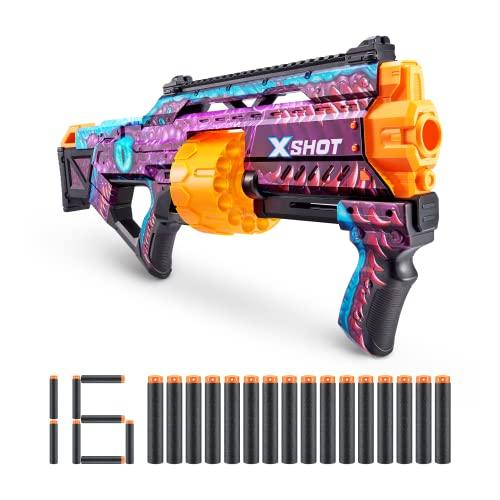 XShot Skins Last Stand, Engima, Foam Dart Blaster (16 Darts) Air Pocket Dart Technology, Major Brand Compatible, Toy Foam Dart Blaster for Kids, Teens, Adults, Frustration Free Packaging
