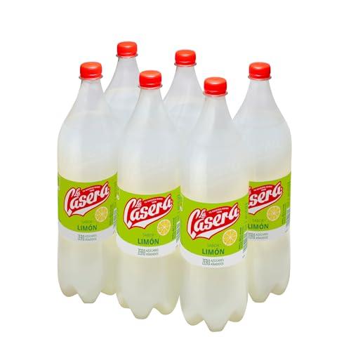 La Casera® Limón, Refresco con gas de Limón con Cero Azúcares añadidos Botella, Pack 6 x 1,5 L
