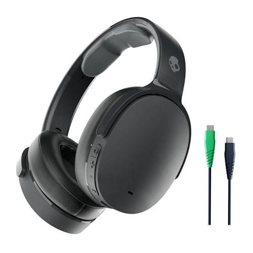 49% DESCUENTO Skullcandy Hesh ANC Cascos Over Ear Inalámbricos con Cancelación de Ruido, 22 h de Autonomía, Micrófono, Compatibles con iPhone Android y Dispositivos Bluetooth Negro
