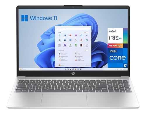 30% DESCUENTO HP 15 fd0045ns Ordenador portátil de 15.6″ Full HD (Intel Core i7 1355U, 16GB RAM, 512GB SSD, Intel Iris Xe Graphics, Windows 11 Home) Silver Teclado QWERTY Español