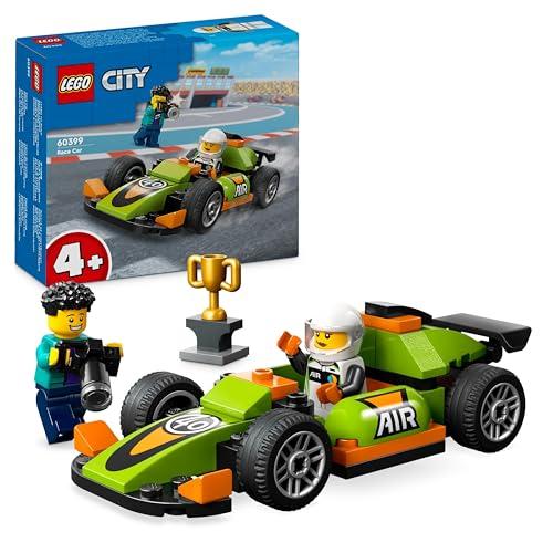 25% DESCUENTO LEGO City Deportivo de Carreras Verde, Coche de Competición de Juguete Fórmula 1 de Estilo Clásico, Regalo para Niños y Niñas de 4 Años o Más, Minifiguras de Fotógrafo y Piloto 60399