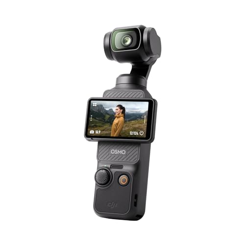 DJI Osmo Pocket 3, cámara con CMOS 1» y vídeo 4K/120 fps, estabilización en 3 ejes, enfoque rápido, seguimiento de caras/objetivos, pantalla táctil giratoria de 2″, cámara de vídeo pequeña YouTube