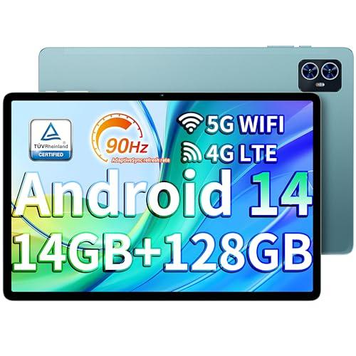 31% DESCUENTO TECLAST M50 Android 14 Tablet 10 Pulgadas, 14GB RAM+128GB ROM(4TB TF) Doble SIM 4G LTE+5G WiFi/90Hz Pantalla/2GHz Octa Core/Widevine L1/TÜV/13MP Cámara/BT5.0/GPS/OTG/GMS/3.5mm Jack/Metalica 2024