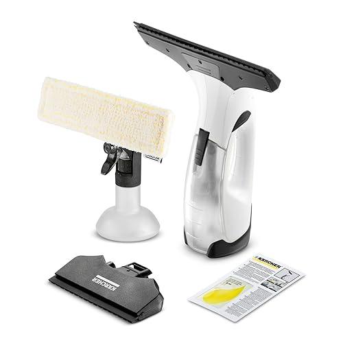 BUENA OFERTA 29% DESCUENTO Kärcher Limpiadora de Cristales WV 2 Plus N, Autonomía Batería: 35 min, Indicador LED Estado Batería, 2 Boquillas Aspiración, Pulverizador, Paño Microfibra, 20 ml Detergente Limpiacristales