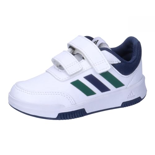 28% DESCUENTO adidas Tensaur Hook and Loop Shoes, Zapatillas Unisex niños, Cloud White/Green/Collegiate Navy, 19 EU