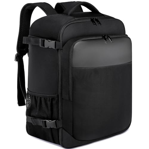 47% DESCUENTO Mochila de Viaje Cabina Avion 40x20x25 para Ryanair Bolsa de Viaje Equipaje de Mano 20L Bajo el Asiento Maletas de Cabina Pequeña Hombre Mujer Mochila Portatil 14 Pulgadas con Puerto USB Negro