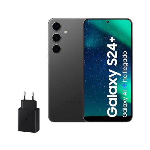 26% DESCUENTO Samsung Galaxy S24+ y Cargador 45W, Móvil con IA, Smartphone Android, 12GB RAM Más Rápida, 512GB Almacenamiento, Cámara 50MP, Gran Pantalla, Batería Larga Duración, Negro Onyx (Versión Española)