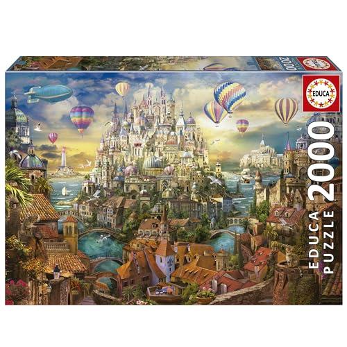 31% DESCUENTO Educa Ciudad de los sueños | Puzzle de 2000 Piezas para Adultos. Medidas: 96 x 68 cm. Incluye Cola Fix Puzzle. A Partir de 14 años (19944)