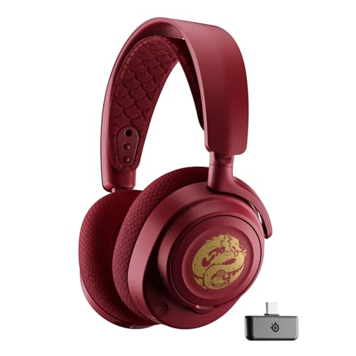 36% DESCUENTO SteelSeries Arctis Nova 7 Wireless Auriculares Gaming multiplataforma Dragon Edition 2 Sets de Placas Inalámbrico Dual 2,4 GHz y Bluetooth 38h por Carga rápida PC, PS, Mac, móvil, Switch