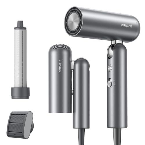 43% DESCUENTO Dreame Pocket Secador de Pelo, 110000 RPM Secador de Pelo Profesional con 3 Formas Plegables, Peso Ligero de 300g, 300 Millones de Iones Negativos/Cm³, Temperatura Constante de 57 °C, Gris