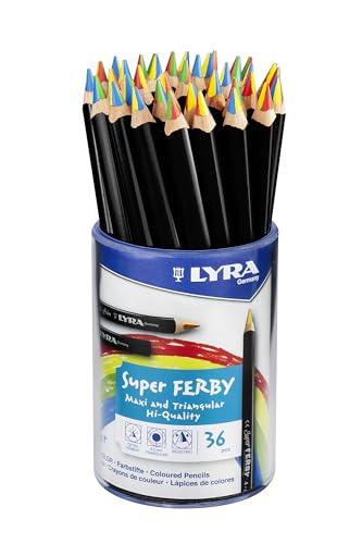 LYRA Super Ferby Bolígrafo de 4 colores, lacado en negro, 36 unidades, caja redonda