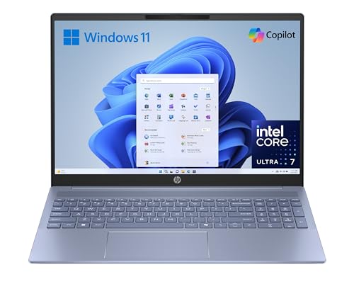 HP Pavilion 16 af0007ns Ordenador portátil de 16″ WUXGA (Inte Core Ultra 7 155U, 16GB RAM, 1TB SSD, Intel Graphics, Windows 11) Celeste Teclado QWERTY Español