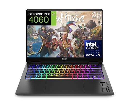 HP OMEN Transcend 14 fb0008ns Ordenador Portátil Gaming de 14″ OLED 2.8K 120Hz (Intel Core Ultra 9 185H, 32GB RAM, 1 TB, NVIDIA GeForce RTX 4060, FreeDOS) Negro Teclado QWERTY Español