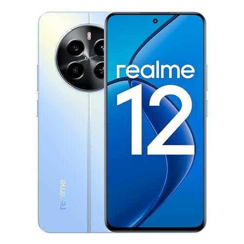 32% DESCUENTO realme Teléfono Móvil 12 4G 8+256 GB,Procesador Qualcomm Snapdragon 685,Pantalla AMOLED ultrafluida de 120 Hz, Sony LYT 600 OIS Portrait Camera,Gran batería de 5000 mAh,Azul,sin Adaptador