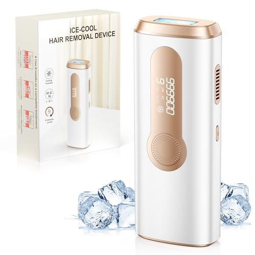 Depiladora Laser IPL con Refrigeración, Innovadora Función 3 en 1, 9 Niveles de Energía, 999,900 Flashes, Depiladora Luz Pulsada Indolora para Todo el Cuerpo