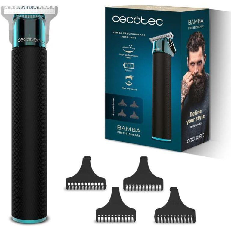 Cortapelos y Perfiladora Profesional Bamba PrecisionCare Profiling, Cuchilla Afilada de Alto Rendimiento, 4 Peines Guia 1-4 mm, Cabello y Barba, Autonomía 90 min, Diseño Ergonómico, Negro | Miravia