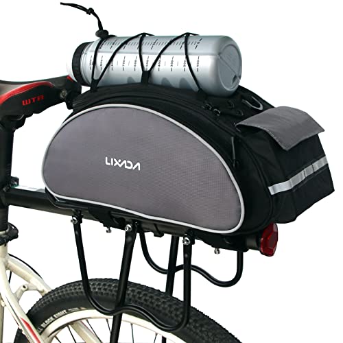 Lixada Bolsa para Maletero de Bicicleta (13 L, Bolsa de Maletero de Asiento Trasero de Bicicleta, Bicicleta Trasera para Porta Bagos, Bolsa de Almacenamiento para Bicicleta como Bolso y Bandolera