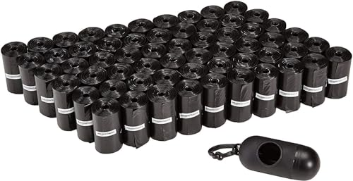 BUENA OFERTA 34% DESCUENTO Amazon Basics Sin fragancia Bolsas para excrementos de perro con dispensador y clip para correa, 900 Unidad, 60 Paquetes de 15