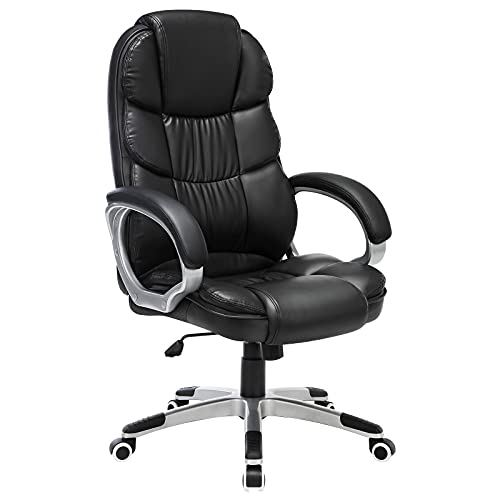 22% DESCUENTO SONGMICS OBG24B Silla ergonómica de oficina estudio con ruedas