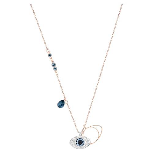 47% DESCUENTO Swarovski Collar Swarovski Symbolic para Mujer, Ojo Turco Dúo con Cristales Pavé, Acabados Metálicos, Colección Swarovski Symbolic