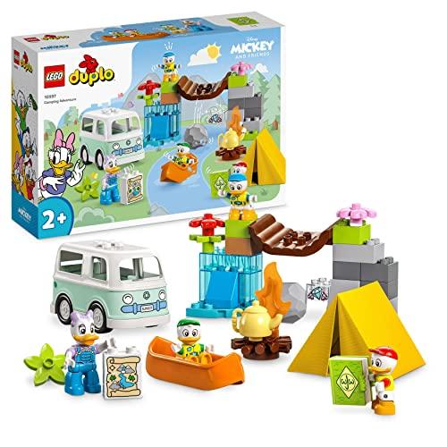 40% DESCUENTO LEGO 10997 Disney Mickey y Sus Amigos Aventura Campestre con Canoa, Puente y Caravana de Juguete, Figura Daisy, Regalos Creativos para Niñas y Niños de 2 Años o Más