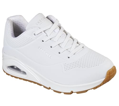 56% DESCUENTO Skechers Uno, Zapatillas de Deporte Mujer, White Durabuck, 36.5 EU