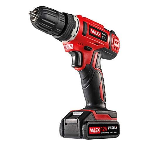 Valex Taladro atornillador Family Tech 112 Batería de litio Tensión 12V 3/8 pulgadas Modelo n. 1429400