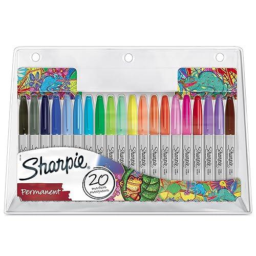54% DESCUENTO Sharpie rotuladores permanentes | juego de edición limitada | punta fina | colores surtidos | paquete de 20 marcadores | material escolar ideal