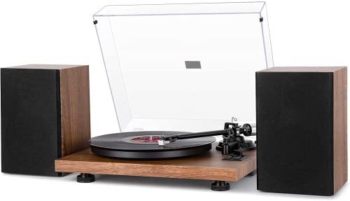 38% DESCUENTO 1 by One Tocadiscos Bluetooth con Sistema Hi Fi con Altavoces de 36 vatios, Reproductor de Discos de Vinilo con Cartucho magnético Conector inalámbrico con Otro Dispositivos