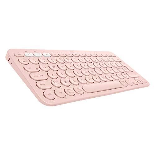 66% DESCUENTO Logitech K380 Teclado Inalámbrico Multi Dispositivos para Windows/Apple iOS/Android/Chrome, Bluetooth, Diseño Compacto, PC/Mac/Portátil/Smartphone/Tablet/Apple TV, Disposición QWERTY Español, Rosa