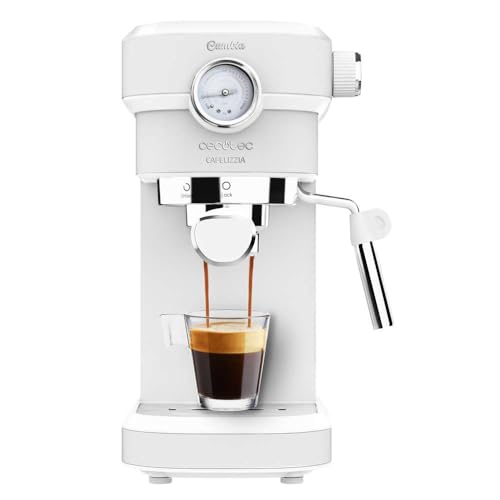 42% DESCUENTO Cecotec Cafetera Espresso Cafelizzia 790 White Pro.Sistema Thermoblock, 20 Bares, ModoAuto 1 y 2 Cafés, Vaporizador Orientable, Conducto de Agua para Infusiones
