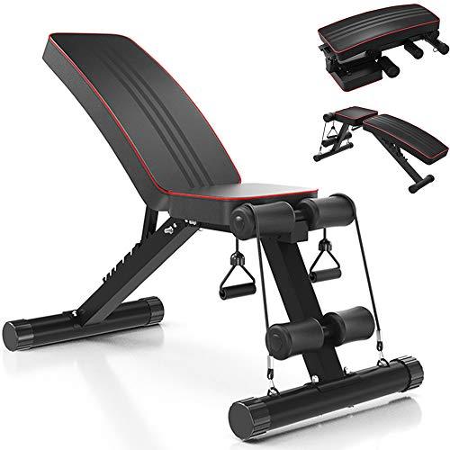 35% DESCUENTO YOLEO Banco de Pesas Ajustable utilitarios para Entrenamiento de Cuerpo Completo, Plegable, de declive Inclinado Prensa para Gimnasio en casa