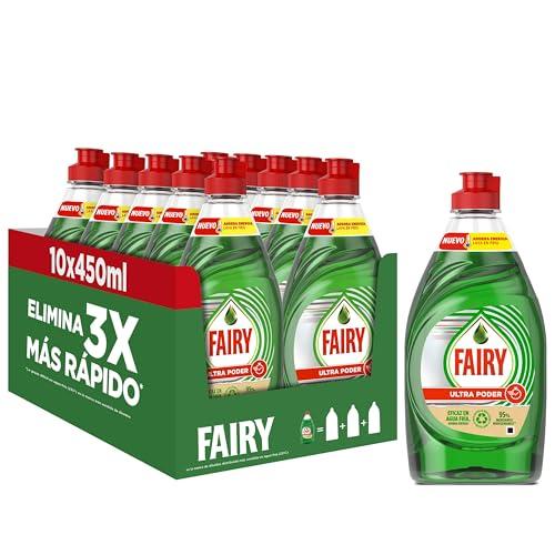 28% DESCUENTO Fairy, Ultra Poder Lavavajillas Líquido a Mano, 4,5 L (10 x 450 ml), Óptimo Poder Antigrasa