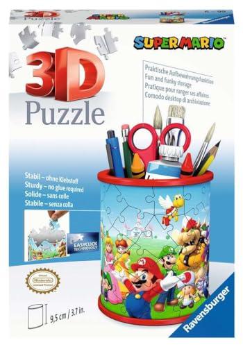 61% DESCUENTO Ravensburger Puzzle 3D, Super Mario, Portalápices y Organizer, Maqueta para Adultos y Niños de 6+ Años, Rompecabezas de 57 Piezas
