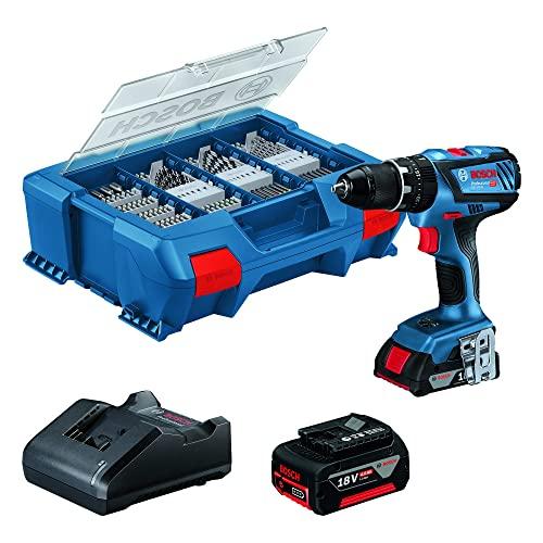 48% DESCUENTO Bosch Professional 18V System GSB 18V 28 Taladro percutor a batería (63 Nm, 1900 rpm, 1 batería x 2.0 Ah + 1 batería x 4.0 Ah, en maletín Pick & Click con 100 acc.) Amazon Exclusive