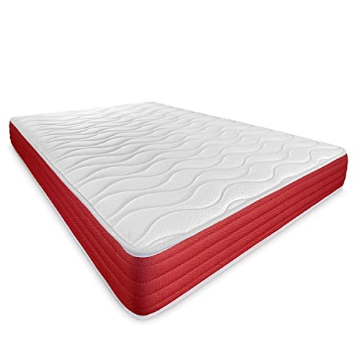 28% DESCUENTO DUÉRMETE ONLINE Colchón Viscoelástico Lite Reversible, Firme y Confortable, Muy Transpirable, Cara Invierno/Verano, Blanco, 120 x 190