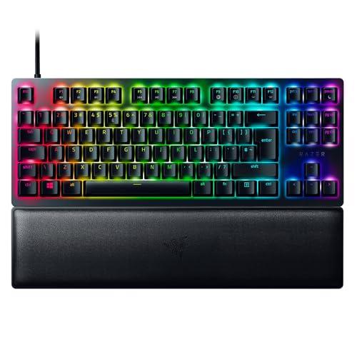 62% DESCUENTO Razer Huntsman V2 Tenkeyless (Red Switch) Teclado óptico para juegos sin teclado numérico (reposa palmas, HyperPolling, teclas Doubleshot PBT) Teclado Español Negro