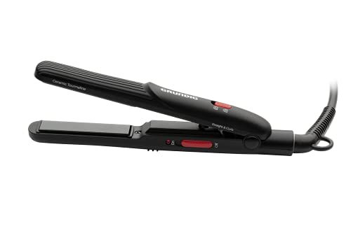 GRUNDIG HS2030 Mini plancha de pelo de viaje, turmalina, color negro
