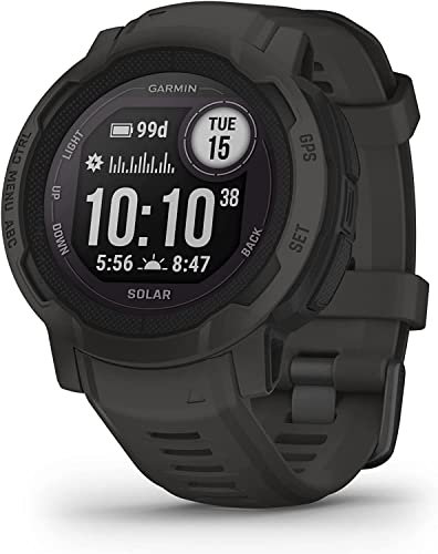 49% DESCUENTO Garmin Instinct 2 Solar, Reloj Inteligente con GPS Resistente al Agua, Carga Solar, Funciones Deportivas, Pulsioximetría, Puntuación de Sueño y Notificaciones del Smartphone, Negro