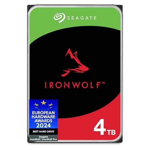 22% DESCUENTO Seagate Technology IronWolf, 4 TB, NAS, disco duro interno, CMR, 3,5 pulgadas, SATA, 6 GB/s, 5400 RPM, caché de 256 MB, para almacenamiento adjunto en red RAID, FFP (ST4000VNZ06)