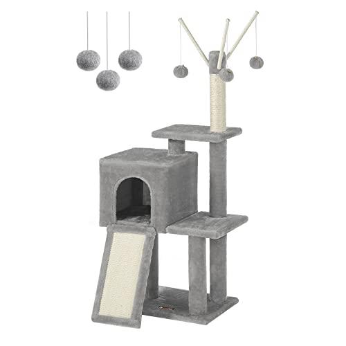 26% DESCUENTO Feandrea Árbol de Gatos, Torre de Juegos, Gatito, Gris Claro PCT143W01