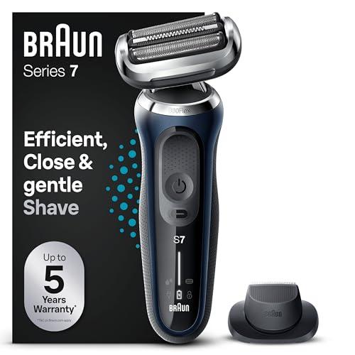 53% DESCUENTO Braun Series 7 Afeitadora Eléctrica Hombre, Máquina de Afeitar Barba con Recortadora de Precisión EasyClick, 360° Flex, Uso en Seco y en Mojado, Recargable, Inalámbrica, 71 B1200s, Azul