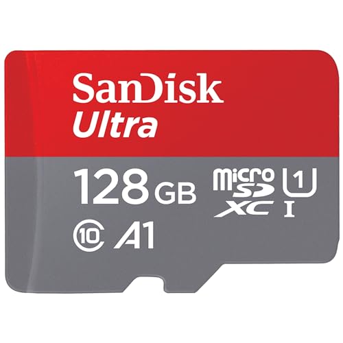 OFERTÓN SUPREMO 69% DESCUENTO SanDisk 128GB Ultra, Tarjeta de memoria microSDXC, hasta 140 MB/s + adaptador SD, con Clase A1 de rendimiento de las aplicaciones, UHS I Class 10 U1